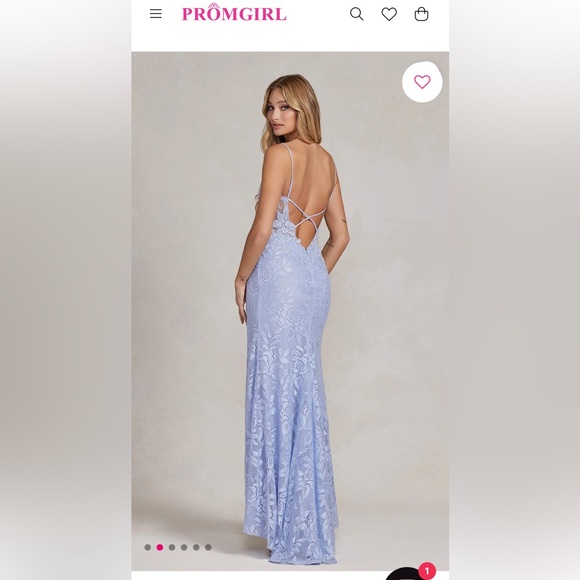 Size 2, periwinkle/purple/light blue prom dress ! Worn only once for prom! - Picture 2 of 2